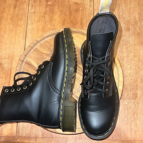 Dr Martens Vegan 1460 Black Combat Boots - Picture 8 of 8